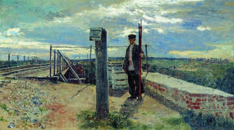Railway guard. Hotkovo., 1882 - Ilya Repin