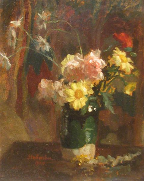 Vase with Flowers, 1909 - Ипполит Струмбеску