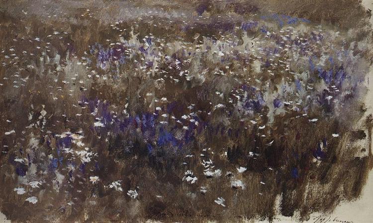 Цветущий луг, c.1895 - Исаак Левитан