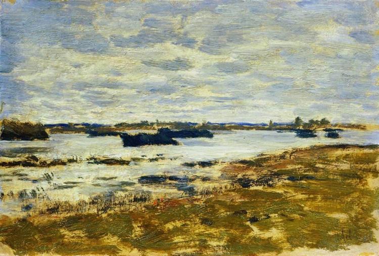 Gray day. The swamp., 1898 - 艾萨克·伊里奇·列维坦