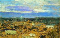 Landscape with a convent - Isaac Levitan