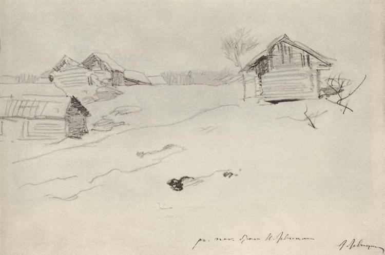Little village, c.1895 - Isaak Iljitsch Lewitan