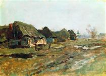 Quartered in the village - Isaac Levitan