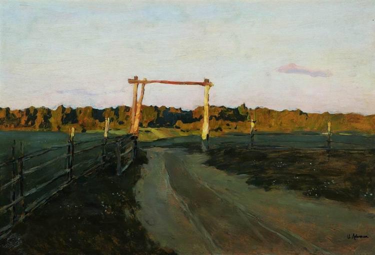 Summer evening, c.1899 - 艾萨克·伊里奇·列维坦