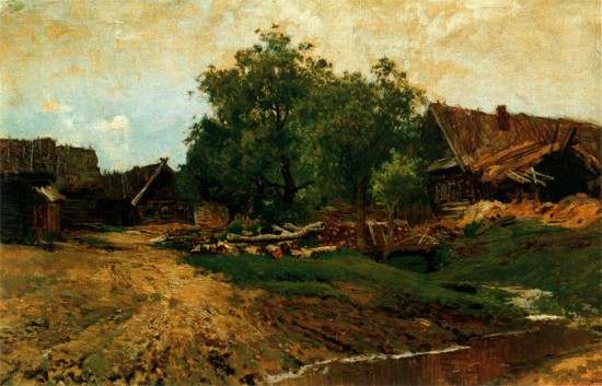Village Savvinskaya, 1884 - 艾萨克·伊里奇·列维坦