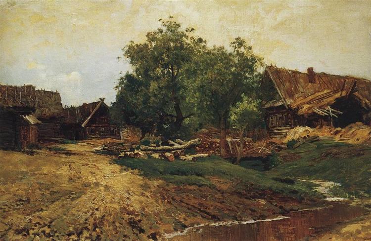 Village Savvinskaya near Zvenigorod at summer, 1884 - Isaac Levitan