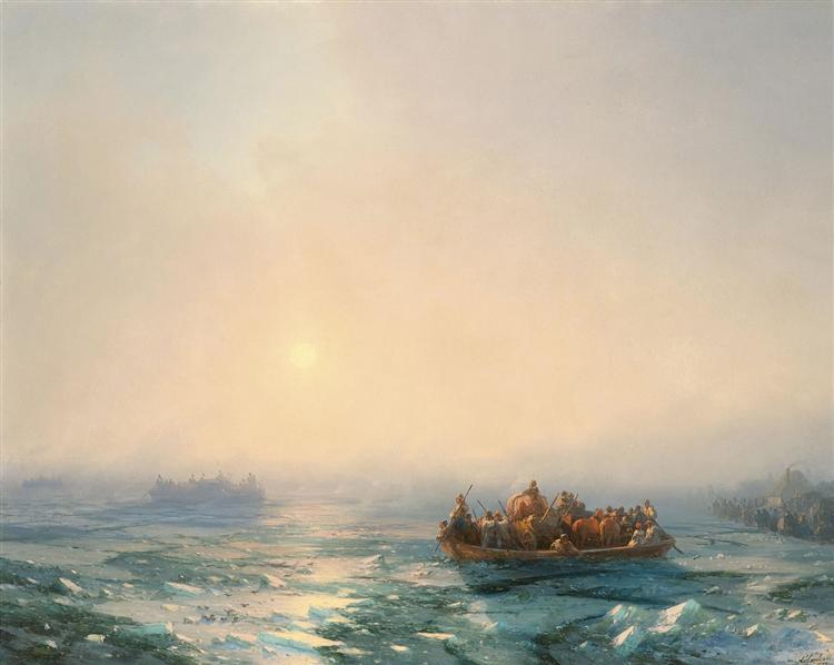 Ice in the Dnieper, 1872 - Ivan Aïvazovski