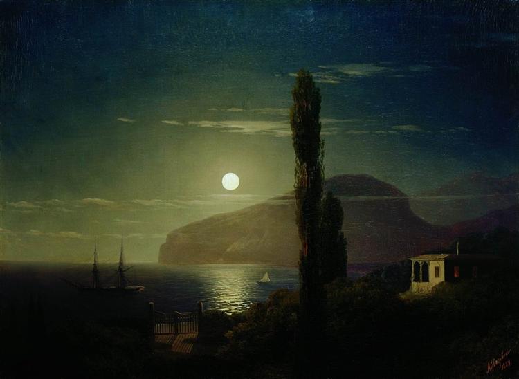 Lunar night in the Crimea, 1862 - Ivan Konstantinovich Aivazovskii