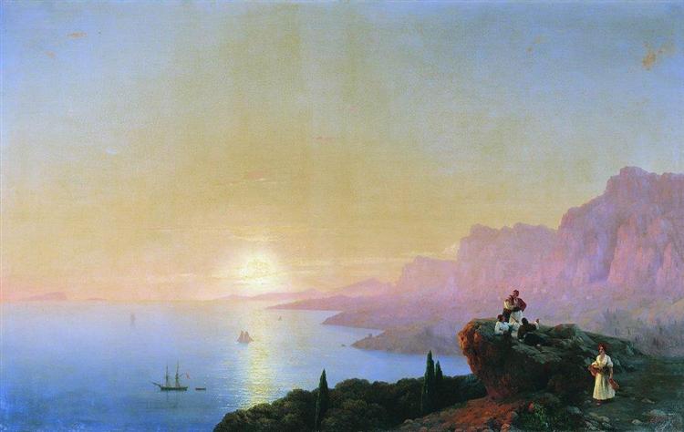 Sea bay, 1842 - Iwan Konstantinowitsch Aiwasowski