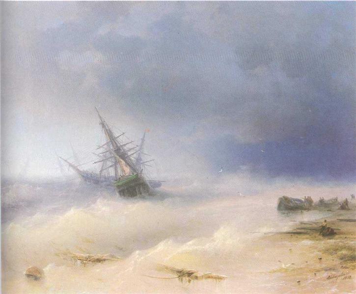 Буря, 1872 - Іван Айвазовський