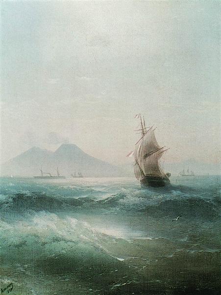 The Bay of Naples. View of Vesuvius, 1879 - Ivan Konstantinovich Aivazovskii