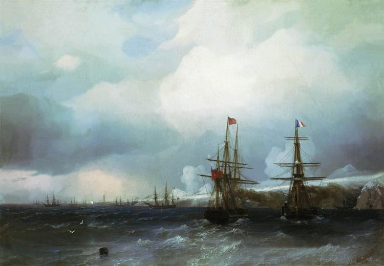 The capture of Sevastopol, 1855 - Iván Aivazovski