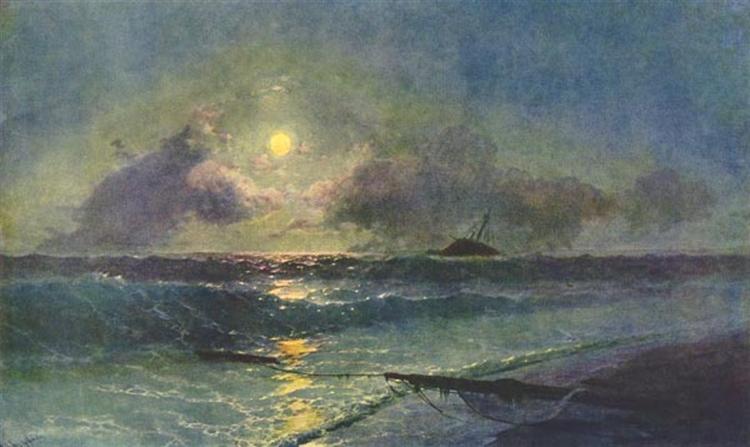 Восход луны в Феодосии, 1892 - Иван Айвазовский