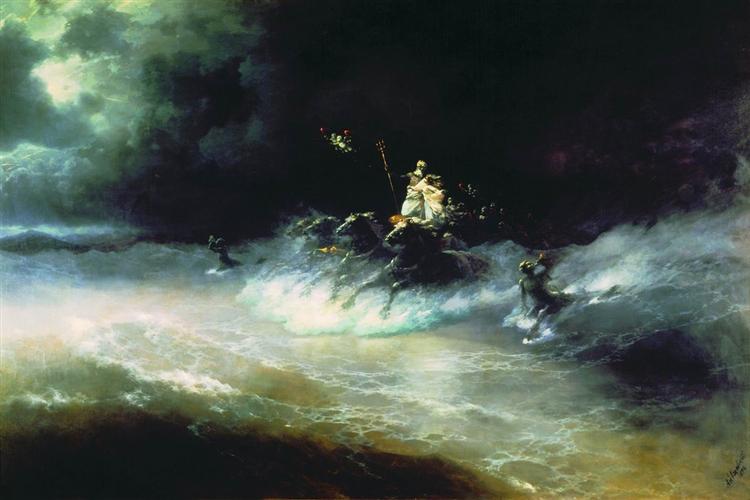 Travel of Poseidon by sea, 1894 - Ivan Aivazovsky
