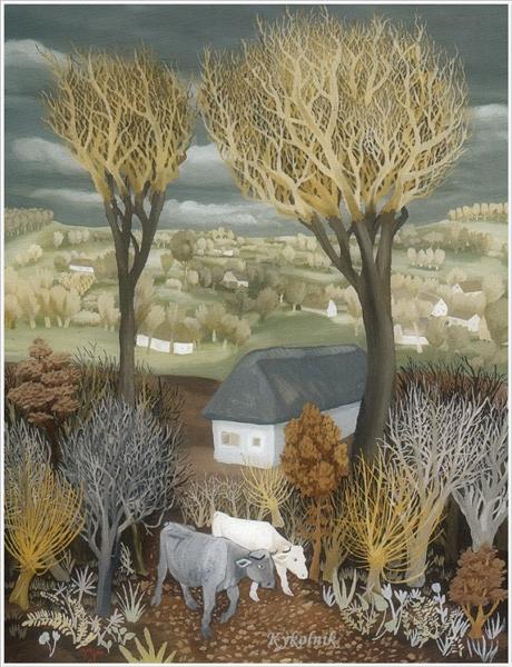 Cows in the woods, 1938 - Иван Генералич