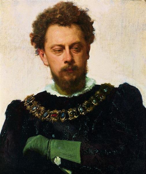 Actor Alexander Lensky Pavlovich as Petruchio inShakespeare's "Taming of the Shrew ", 1883 - Ivan Kramskoy