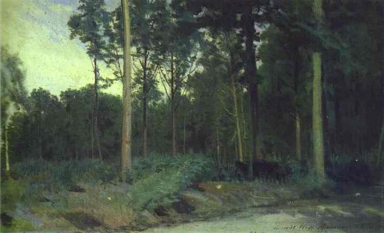 Bois de Boulogne near Paris, 1876 - Iván Kramskói