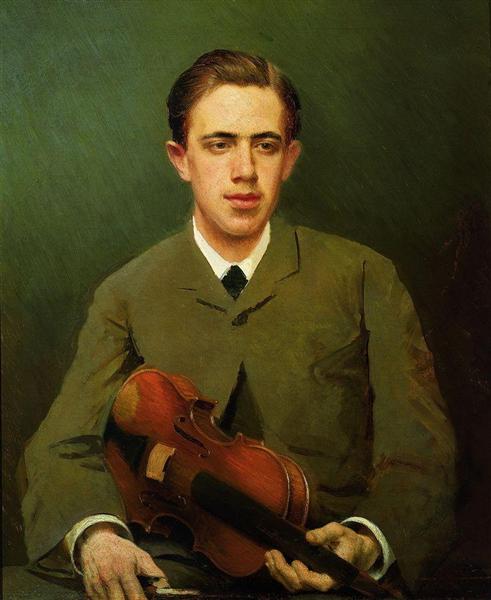 Portrait of Nikolay Kramskoy, the Artist`s Son, 1882 - Iwan Nikolajewitsch Kramskoi