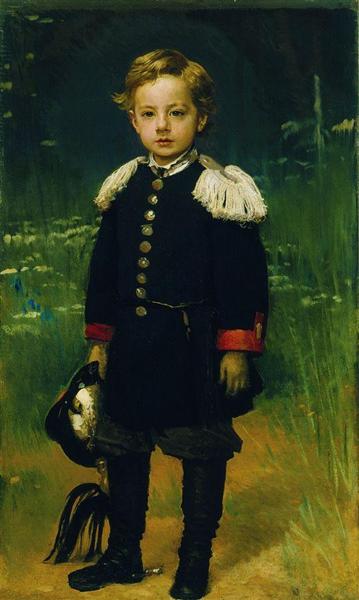 Portrait of Sergei Kramskoy, son of the artist, 1883 - Iván Kramskói