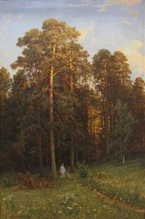 At the edge of a pine forest - Iván Shishkin