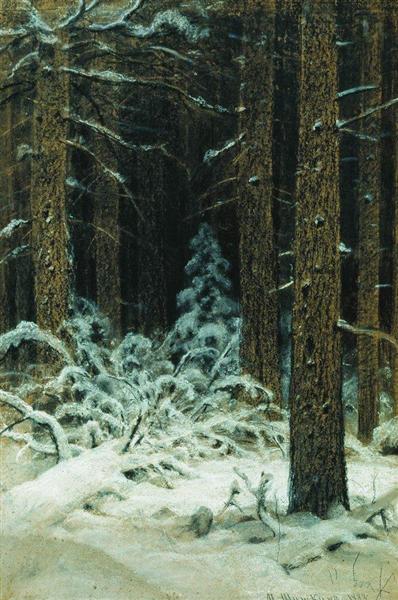 In winter, 1883 - Іван Шишкін