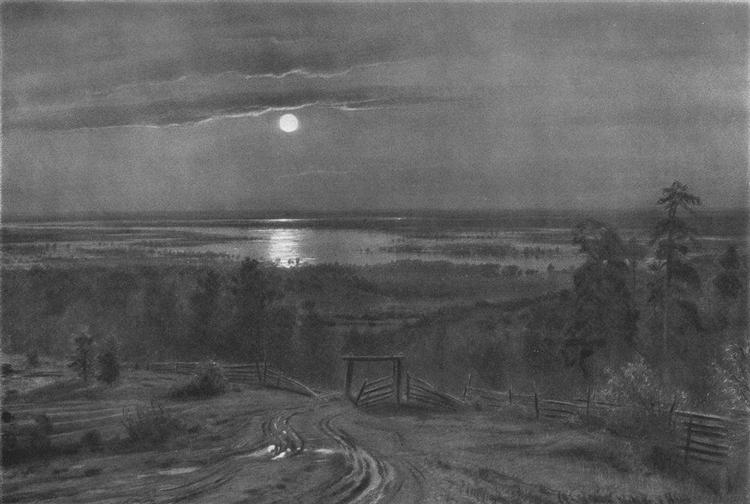 River floods, such as seas, 1890 - Iwan Iwanowitsch Schischkin