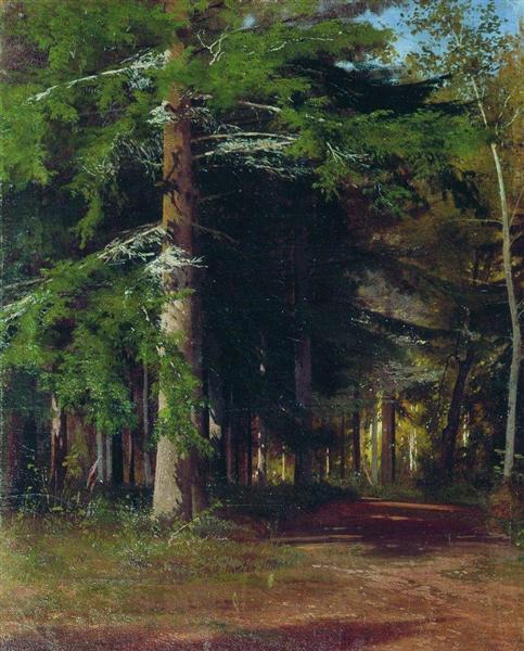 Study for the painting "Chopping wood", 1867 - Iván Shishkin