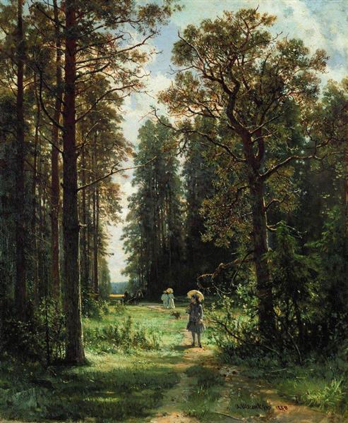 The Path through the Woods, 1880 (oil on canvas), 1880 - Iván Shishkin