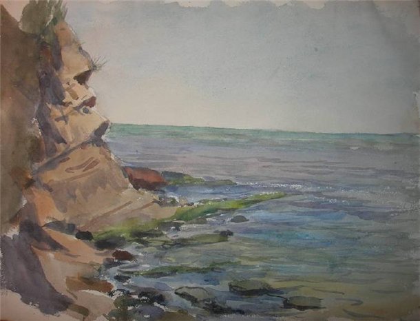 Crimea. The cliffs., 1940 - Иван Владимиров