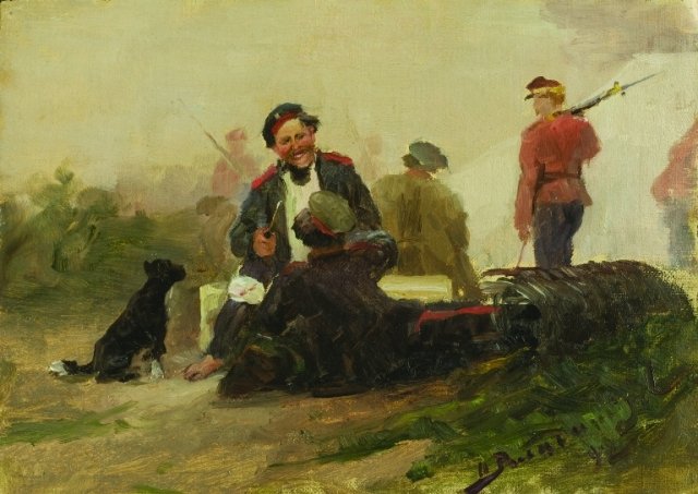 No campo militar. Estudo, 1915 - Ivan Vladimirov