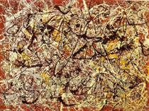 Mural on Indian red ground - Jackson Pollock