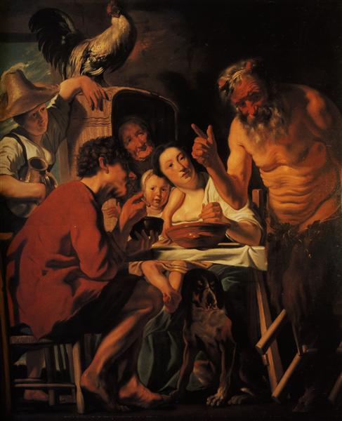 Satyr and Peasant, 1621 - Jacob Jordaens