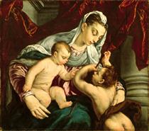 Virgin and Child with the Young Saint John the Baptist - 雅格布·巴萨诺