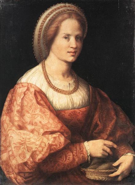 Дама з кошиком веретен, c.1516 - Джакопо Понтормо