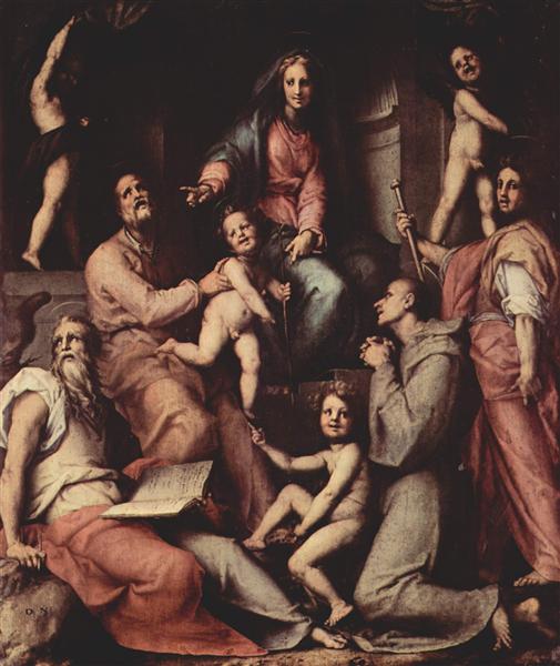 Святе сімейство зі святими, 1518 - Джакопо Понтормо