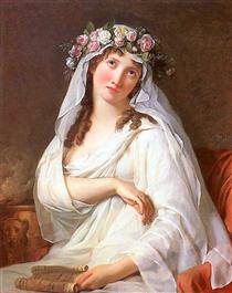 A Vestal Virgin Crowned With Flowers - Жак-Луї Давід