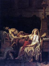 El dolor y los lamentos de Andrómaca sobre el cuerpo de Héctor - Jacques-Louis David