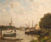 Dutch Canal Scene - James Campbell Noble