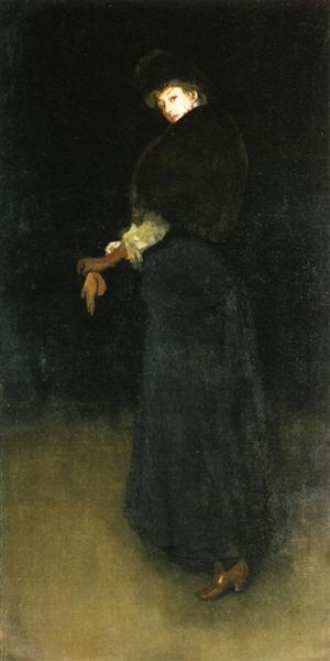 Arrangement in Black The Lady in the Yellow Buskin, 1883 - Джеймс Эббот Макнил Уистлер