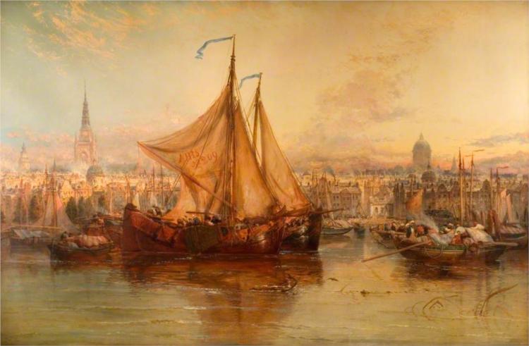 The Harbour, Amsterdam, 1876 - James Webb