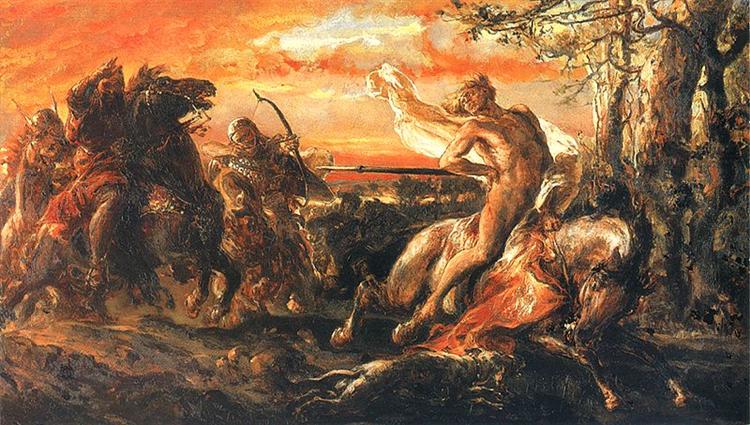The death of Leszek the White, 1880 - Jan Matejko