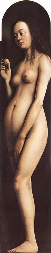 Eve, from the right wing of the Ghent Altarpiece - 揚‧范艾克