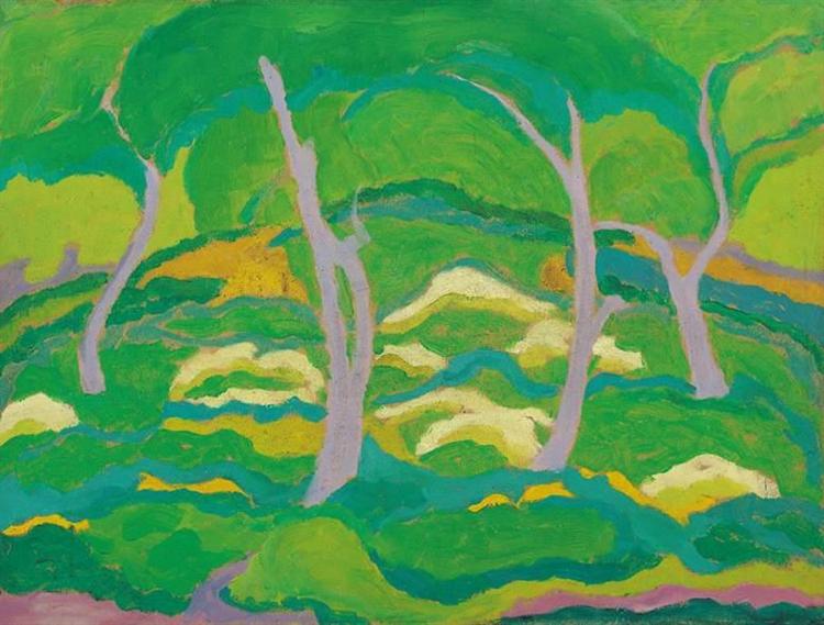 Landscape with Trees, 1915 - Janos Mattis-Teutsch