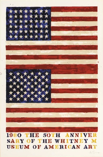 Two Flags (Whitney Anniversary) (ULAE 207), 1980 - Jasper Johns