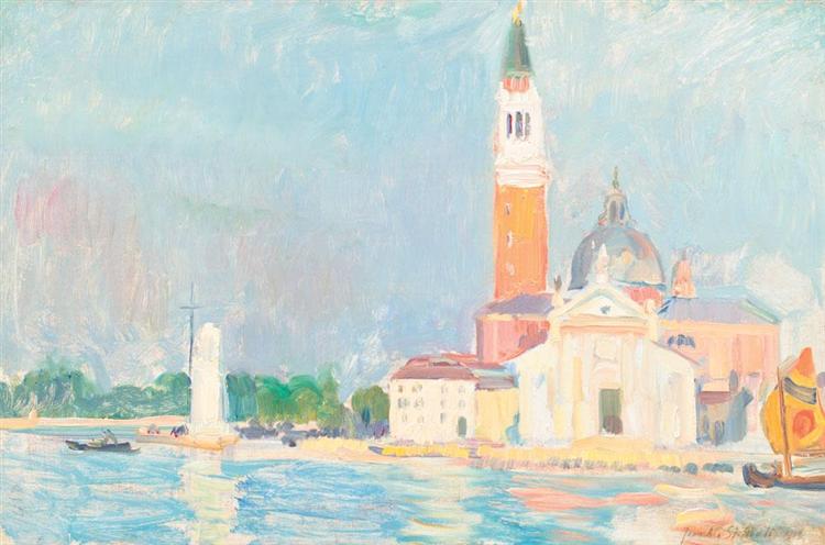Veneţia spre Campanile di San Marco, 1914 - Жан Александр Стеріаді