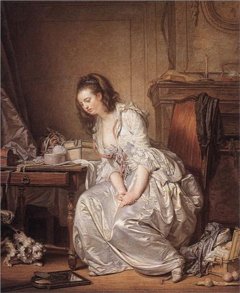 The Broken Mirror, 1763 - Жан Батіст Грьоз