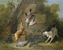 Dog Guarding Dead Game - Jean-Baptiste Oudry
