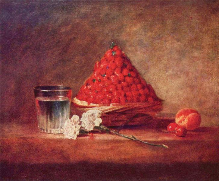Strawberry Basket  Canasta de fresas, c.1760 - Жан Батист Сімеон Шарден