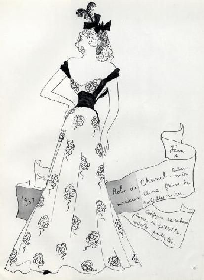 Chanel Haute Couture, 1937 - Жан Кокто