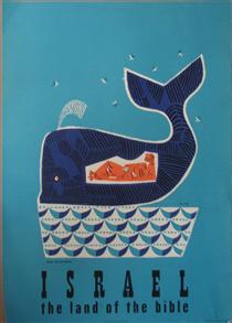 Jonah and the Whale (Israel Travel Poster) - Jean David